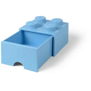 Comparateur de prix : LEGO pierre de rangement avec tiroir 4 clous 25 x 18 cm pp bleu clair