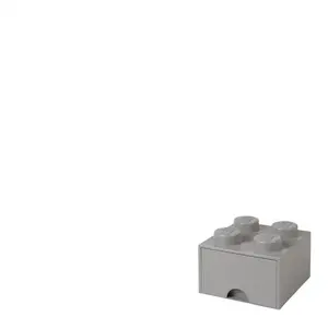 Comparateur de prix : Lego pierre de rangement avec tiroir 4 plots 25 x 17 cm polypropylène gris