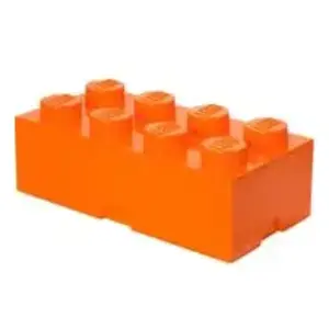 Room Copenhagen Brique de rangement 8 plots, Boîte de rangement empilable, 12 l, orange