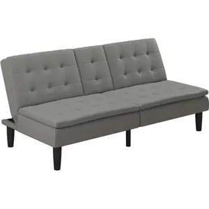 Dorel Home Canapé-lit 3 places en tissu gris pas cher