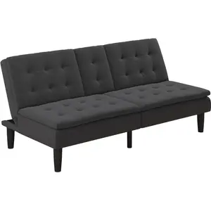 Dorel Home Canapé-lit 3 places en tissu anthracite pas cher
