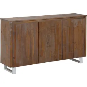 Loft24 Buffet avec 3 portes en pin marron pas cher