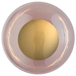 Ebb & Flow HORIZON SURFACE-Applique murale Verre soufflé Ø36cm RoseVendu parluminaire