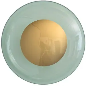 Ebb & Flow HORIZON SURFACE-Applique murale Verre soufflé Ø36cm VertVendu parluminaire
