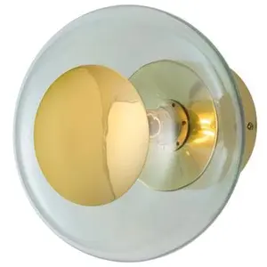 Ebb & Flow HORIZON SURFACE-Applique murale Verre soufflé Ø21cm VertVendu parluminaire