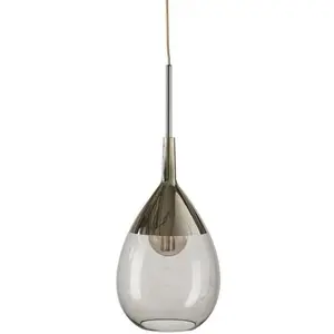 EBB & FLOW Lute suspension platine, verre gris