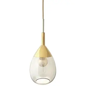 EBB & FLOW Lute M suspension dorée-fumée