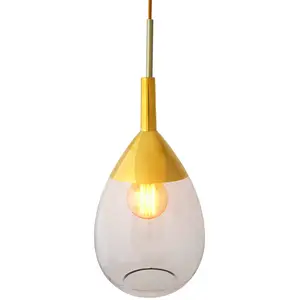 EBB & FLOW Lute M suspension dorée, transparente