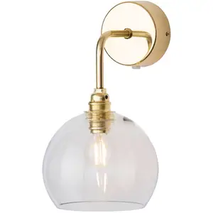 EBB & FLOW Rowan applique dorée abat-jour transp.Vendu parluminaire