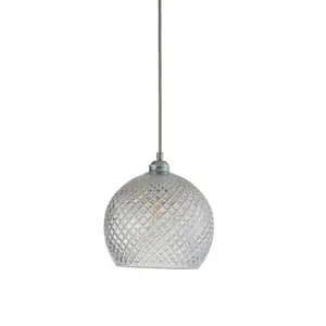 Ebb & Flow ROWAM CRYSTAL-Suspension Métal/Cristal Ø22cm Argenté