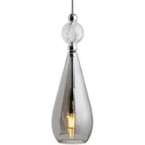 EBB & FLOW Smykke M argent gris fumé crystal swirl