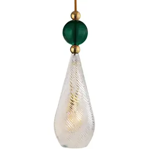 EBB & FLOW Smykke L or crystal swirl vert lierre