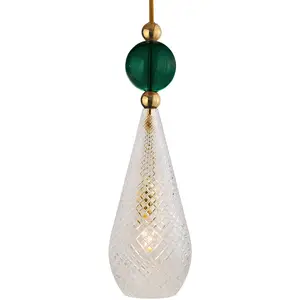 EBB & FLOW Smykke L or crystal check boule verte