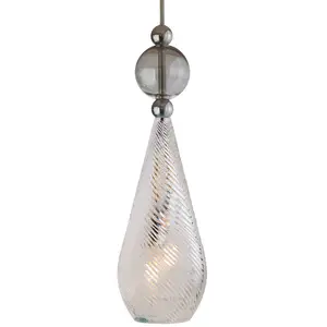 EBB & FLOW Smykke L argent crystal swirl gris fumé pas cher