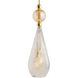 EBB & FLOW Smykke L or crystal swirl or-fumée