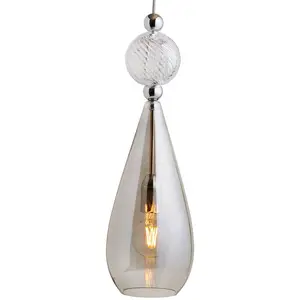 EBB & FLOW Smykke L argent gris fumé crystal swirl