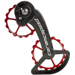Support de dérailleur CeramicSpeed Oversized pour SRAM Mécanique rouge