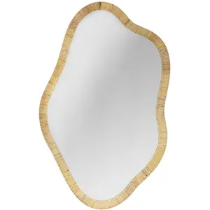 Bloomingville - Miroir mural Ashlie - Beige - Rotin pas cher