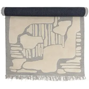 Tapis Napoli Laine grise - Bloomingville