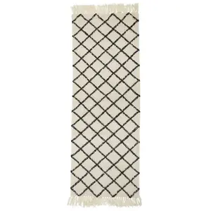 Bloomingville Tapis en laine naturelle 200x70cm pas cher