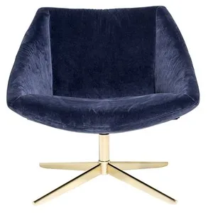 Bloomingville fauteuil de velours bleu élégant pas cher