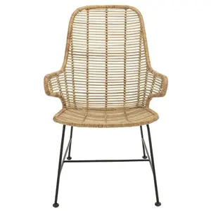 Bloomingville Chaise longue de lac en rotin naturel
