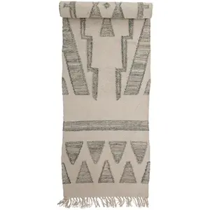 Tapis Delara Laine Verte - Bloomingville pas cher