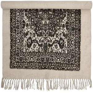 Bloomingville Tapis en coton - noir pas cher