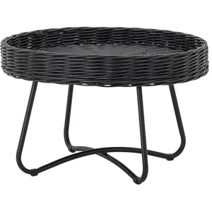 Bloomingville Table basse en rotin Hattie - noir pas cher