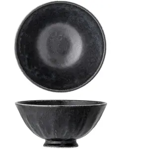 Comparateur de prix : Bloomingville - 4 Bols en Porcelaine Yoko noirs - D.13.5xH.6.5 cm T.U