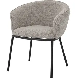 Chaise avec accoudoirs en tissu gris Cortone - Bloomingville pas cher