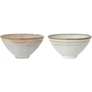 Bloomingville - Bol Masami en grès - Set de 2 Crème M