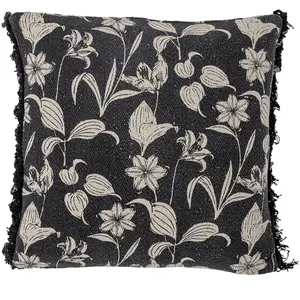 Bloomingville - Coussin Mali noir - L.50xW.50 cm T.U pas cher