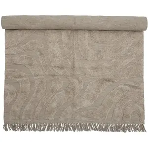 Tapis rectangulaire en coton naturel 210x150 cm Elaine - Bloomingville pas cher