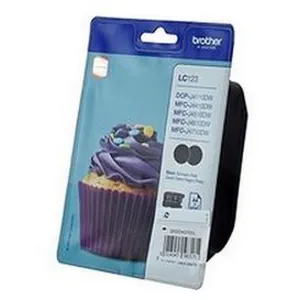 Brother LC123BK - Pack de 2 - à rendement élevé - noir - original - blister - cartouche d'encre - pour Brother DCP-J100, J105, J132, J152, J552, J752, MFC-J245, J470, J650, J6520, J6720, J6920Vendu parfnac