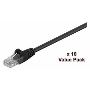 Câble réseau RJ-45 5m UTP CAT 5e moulé, bloqué noir - MicroConnect