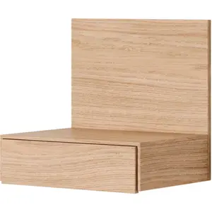 NEW WORKS - Table de chevet murale Tana - Bois naturel - Placage de ch...Vendu parmade-in-design