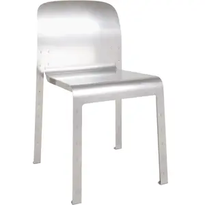 Frama - Chaise Rivet - Métal - Aluminium brut - Designer Jonas Tramped... pas cher