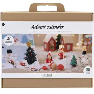 Creativ company Calendrier de l'Avent enfant - Modelage - 24 projets créatifs - Blanc pas cher