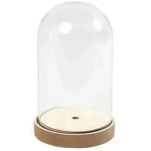 Comparateur de prix : Creativ Company Cloche en plastique avec socle - Transparent - 18 x 11 cm