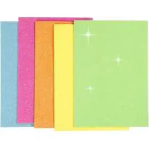Creativ company Feuilles de mousse EVA, A5 15x21 cm, ép. 2 mm, Couleurs assorties, paillettes -  fluos, 5flles  - CC Hobby Feuille  - 769013 