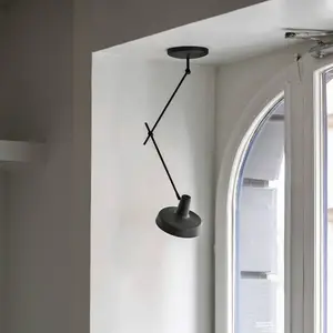 GRUPA Arigato Plafond à 1 lampe 70cm Ø23cm noir pas cher