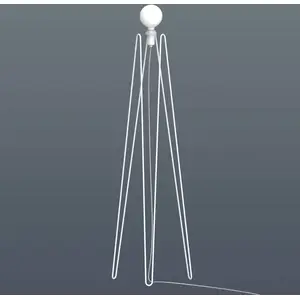 GRUPA Model M2 Lampe sur pied LED blanc, câble blanc pas cher