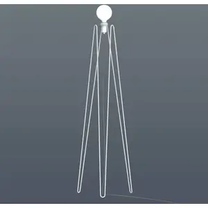 GRUPA Model M2 Lampe sur pied LED blanc, câble noir pas cher