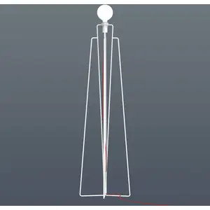 GRUPA Model M1 lampadaire LED blanc câble rouge pas cher