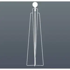 GRUPA Model M1 lampadaire LED blanc câble noir