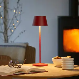 LOOM DESIGN Lampe de terrasse à LED rechargeable Modi rouge rubis 36 c... pas cher