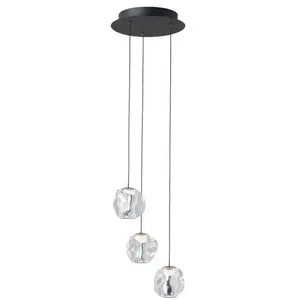 Ice Ball 3 Suspension Matt Black/Chrome - Loom Design pas cher