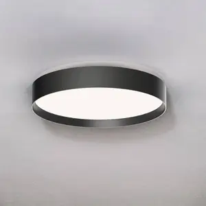 LOOM DESIGN Plafonnier LED Lucia, noir, Ø 35 cm Alu