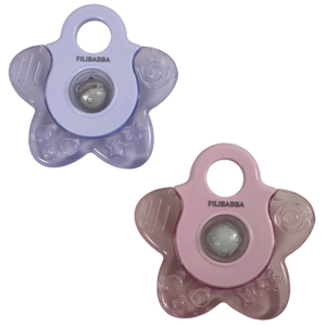 Filibabba Anneau de dentition réfrigérant Cooling Star mélange rose lot de 2Vendu parberceau-magique